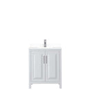Daria 30 Inch Single Bathroom Vanity in White - Polished Chrome Trim - 42