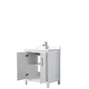 Daria 30 Inch Single Bathroom Vanity in White - Polished Chrome Trim - 41