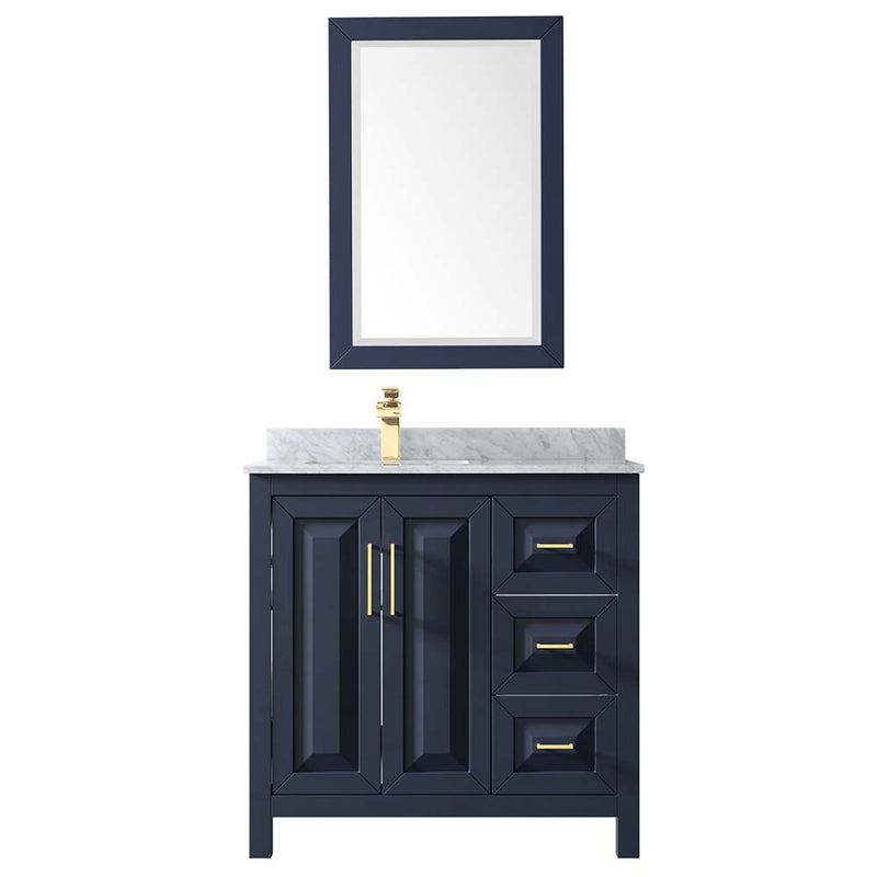 Daria 36 Inch Single Bathroom Vanity in Dark Blue - 13