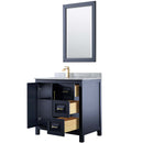 Daria 36 Inch Single Bathroom Vanity in Dark Blue - 12