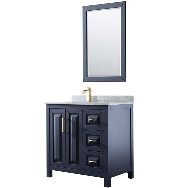 Daria 36 Inch Single Bathroom Vanity in Dark Blue - 11