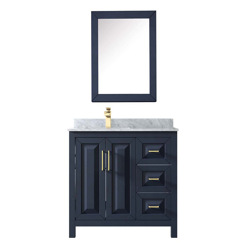 Daria 36 Inch Single Bathroom Vanity in Dark Blue - 18