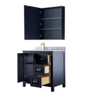 Daria 36 Inch Single Bathroom Vanity in Dark Blue - 17