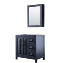 Daria 36 Inch Single Bathroom Vanity in Dark Blue - 4