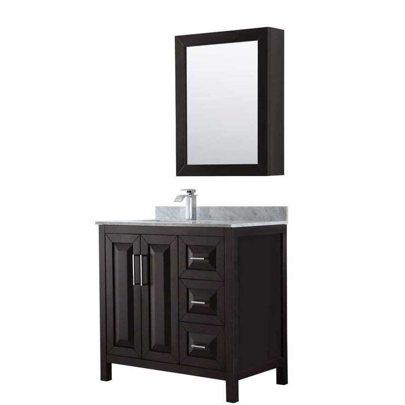 Daria 36 Inch Single Bathroom Vanity in Dark Espresso - 17