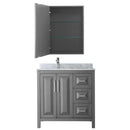 Daria 36 Inch Single Bathroom Vanity in Dark Gray - 20