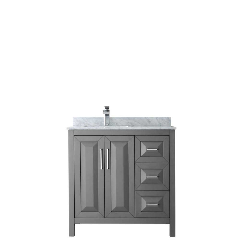 Daria 36 Inch Single Bathroom Vanity in Dark Gray - 10