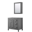 Daria 36 Inch Single Bathroom Vanity in Dark Gray - 4