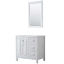 Daria 36 Inch Single Bathroom Vanity in White - Polished Chrome Trim - 2
