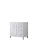 Daria 36 Inch Single Bathroom Vanity in White - Polished Chrome Trim