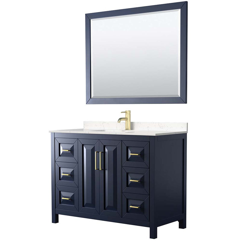 Daria 48 Inch Single Bathroom Vanity in Dark Blue - 11
