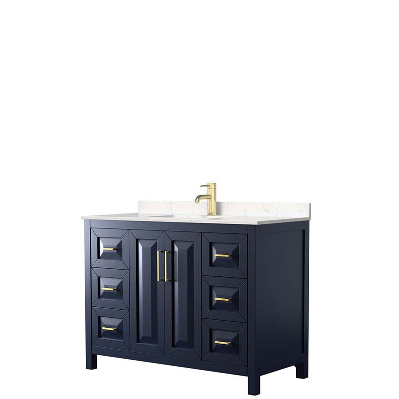 Daria 48 Inch Single Bathroom Vanity in Dark Blue - 7