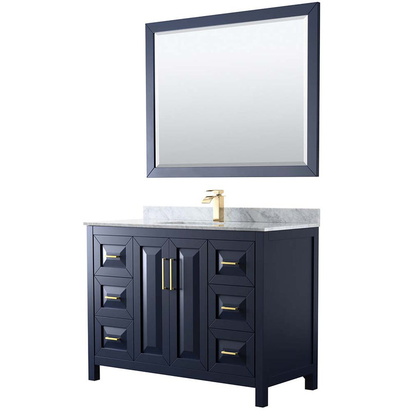 Daria 48 Inch Single Bathroom Vanity in Dark Blue - 26