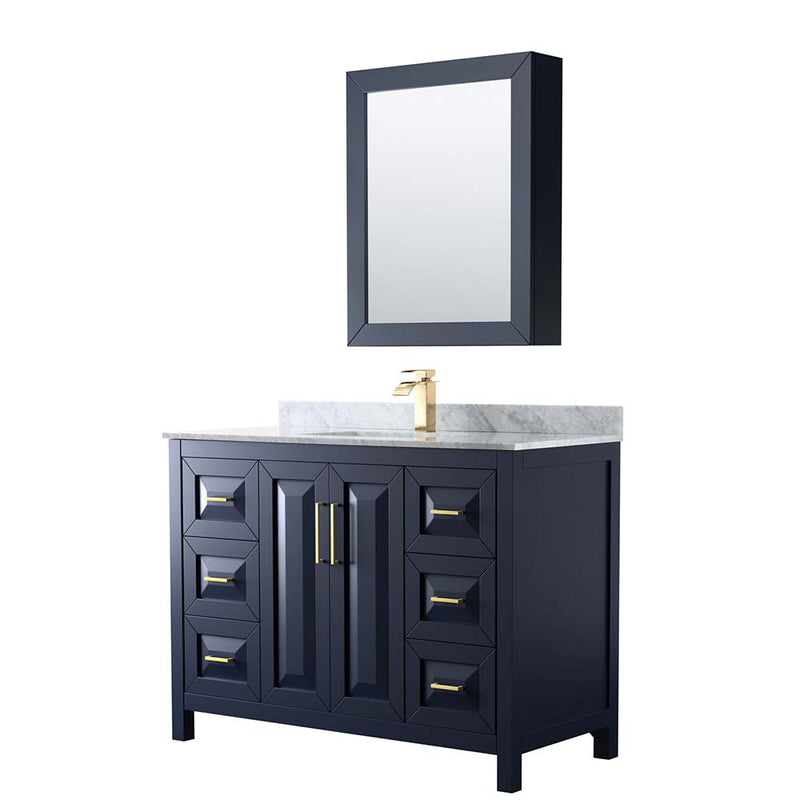 Daria 48 Inch Single Bathroom Vanity in Dark Blue - 31