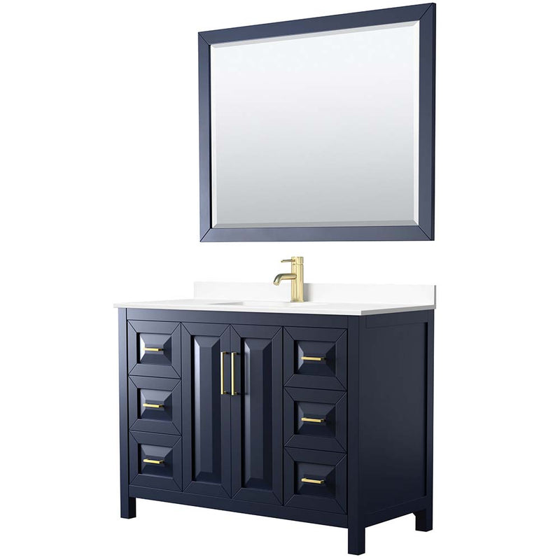 Daria 48 Inch Single Bathroom Vanity in Dark Blue - 41
