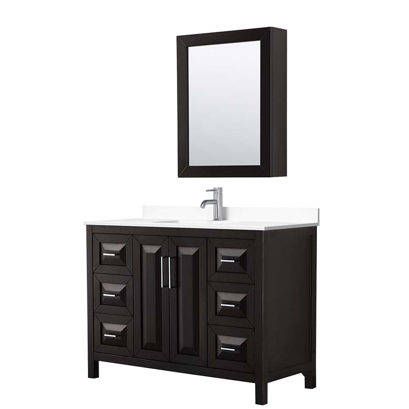 Daria 48 Inch Single Bathroom Vanity in Dark Espresso - 49