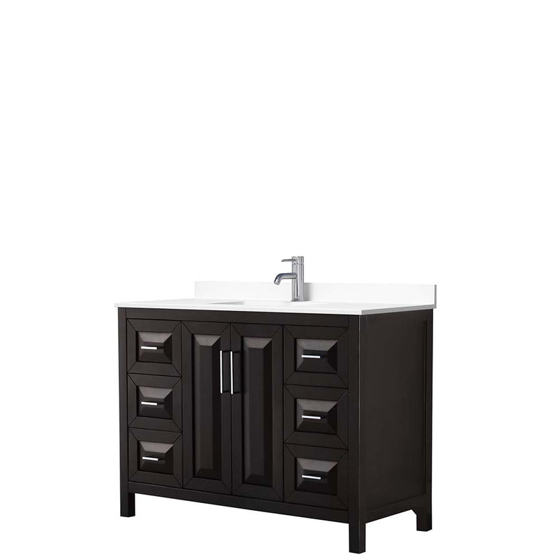 Daria 48 Inch Single Bathroom Vanity in Dark Espresso - 40