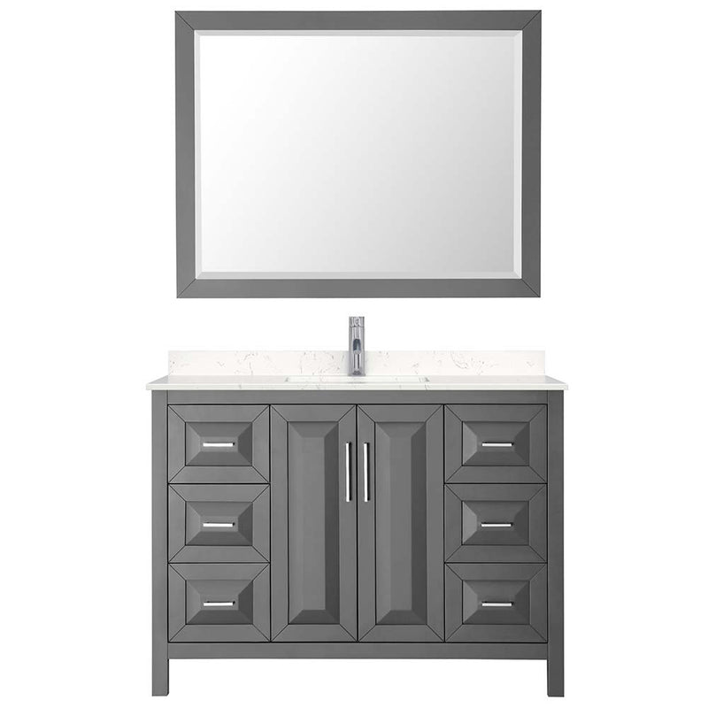 Daria 48 Inch Single Bathroom Vanity in Dark Gray - 14