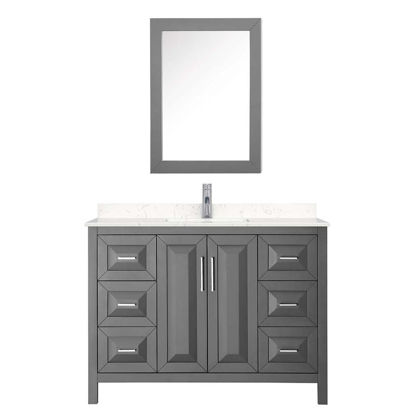 Daria 48 Inch Single Bathroom Vanity in Dark Gray - 19