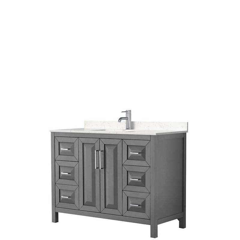 Daria 48 Inch Single Bathroom Vanity in Dark Gray - 8