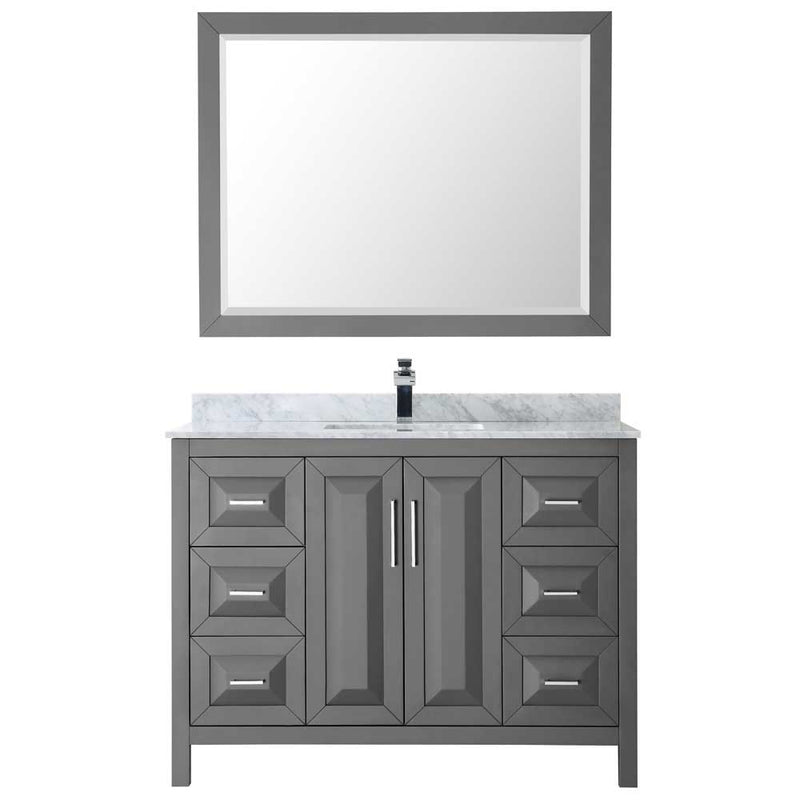 Daria 48 Inch Single Bathroom Vanity in Dark Gray - 29