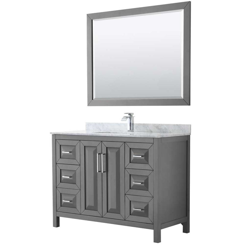 Daria 48 Inch Single Bathroom Vanity in Dark Gray - 27