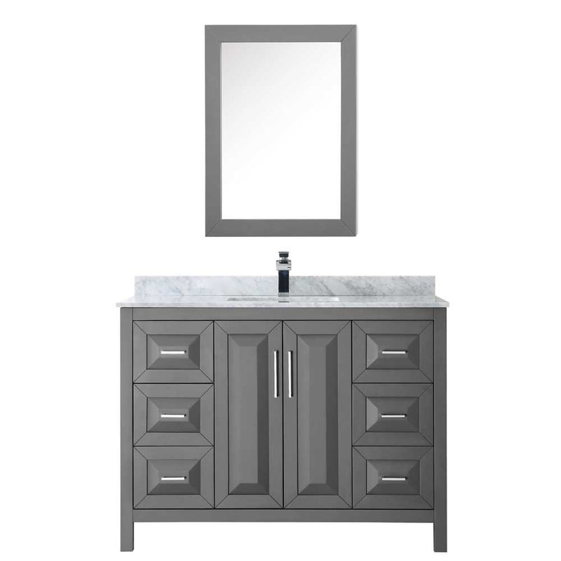 Daria 48 Inch Single Bathroom Vanity in Dark Gray - 34