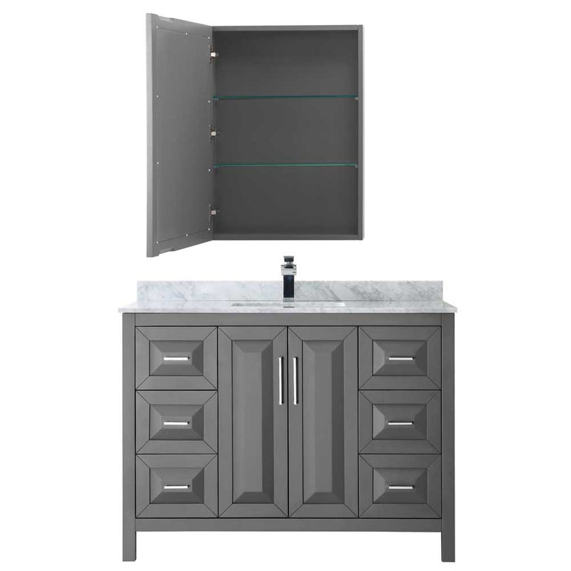 Daria 48 Inch Single Bathroom Vanity in Dark Gray - 35