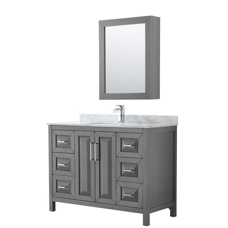 Daria 48 Inch Single Bathroom Vanity in Dark Gray - 32