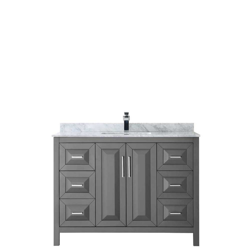 Daria 48 Inch Single Bathroom Vanity in Dark Gray - 25