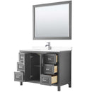 Daria 48 Inch Single Bathroom Vanity in Dark Gray - 45