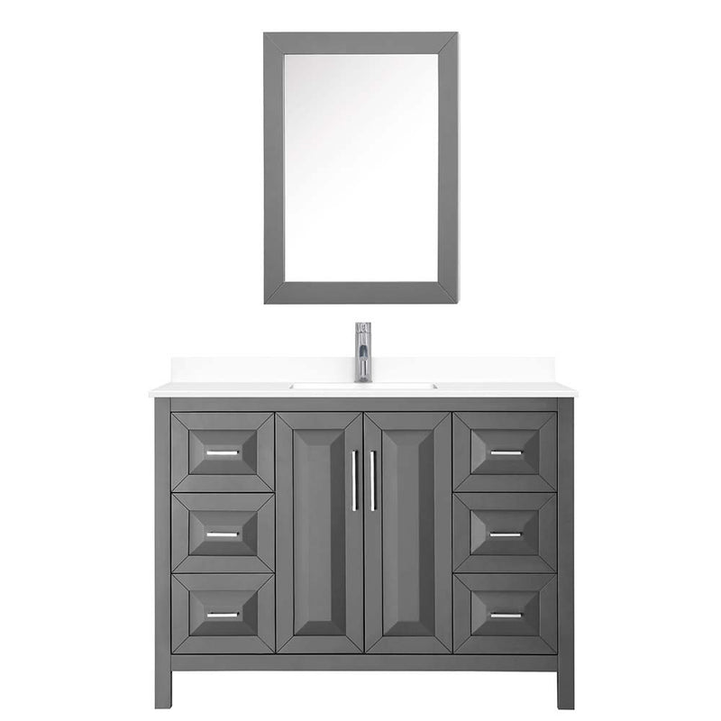 Daria 48 Inch Single Bathroom Vanity in Dark Gray - 51