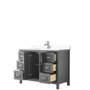 Daria 48 Inch Single Bathroom Vanity in Dark Gray - 41