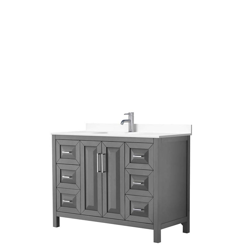 Daria 48 Inch Single Bathroom Vanity in Dark Gray - 40