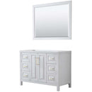 Daria 48 Inch Single Bathroom Vanity in White - Brushed Gold Trim - 2