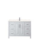 Daria 48 Inch Single Bathroom Vanity in White - Polished Chrome Trim - 10