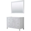 Daria 48 Inch Single Bathroom Vanity in White - Polished Chrome Trim - 2