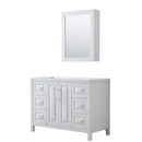 Daria 48 Inch Single Bathroom Vanity in White - Polished Chrome Trim - 4