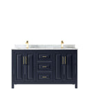 Daria 60 Inch Double Bathroom Vanity in Dark Blue - 31