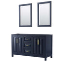 Daria 60 Inch Double Bathroom Vanity in Dark Blue - 2