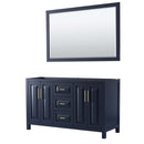 Daria 60 Inch Double Bathroom Vanity in Dark Blue - 4