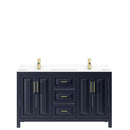 Daria 60 Inch Double Bathroom Vanity in Dark Blue - 51