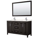 Daria 60 Inch Double Bathroom Vanity in Dark Espresso - 19