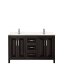 Daria 60 Inch Double Bathroom Vanity in Dark Espresso - 12