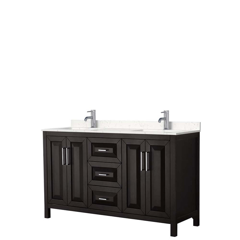 Daria 60 Inch Double Bathroom Vanity in Dark Espresso - 10