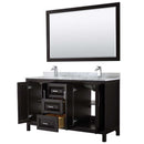 Daria 60 Inch Double Bathroom Vanity in Dark Espresso - 40