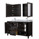 Daria 60 Inch Double Bathroom Vanity in Dark Espresso - 45