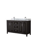 Daria 60 Inch Double Bathroom Vanity in Dark Espresso - 30