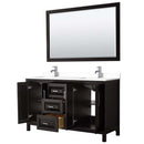 Daria 60 Inch Double Bathroom Vanity in Dark Espresso - 62