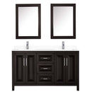 Daria 60 Inch Double Bathroom Vanity in Dark Espresso - 68